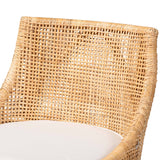 Bella Modern Wicker Fair Natural Brown Rattan Bar Stool