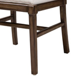 Porsha Modern Wicker Fair Dark Brown Finished Mahogany Wood and Natural Rattan Dining Chair