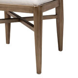 Chloe Modern Wicker Fair Walnut Brown Finished Mahogany Wood and Natural Rattan Dining Chair
