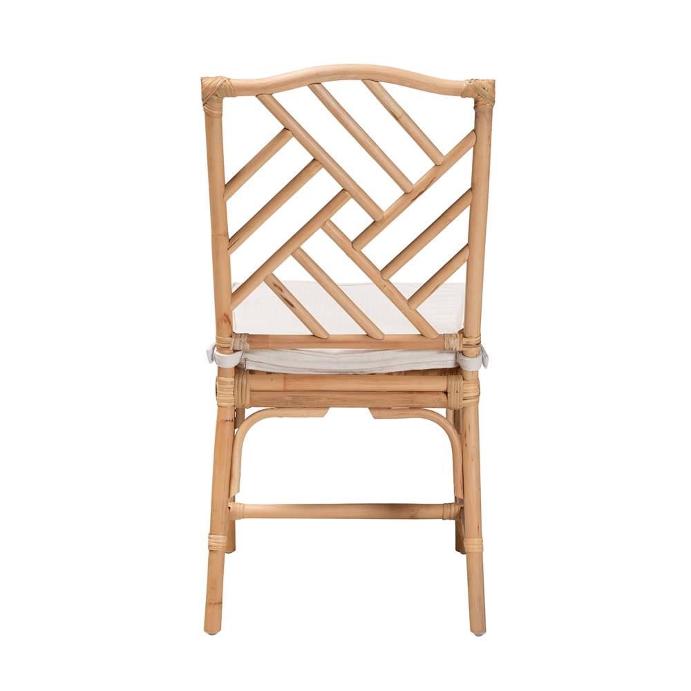Rio Modern Wicker Fair Natural Brown Rattan Dining Chair