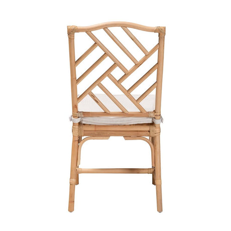 Rio Modern Wicker Fair Natural Brown Rattan Dining Chair