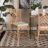 Rio Modern Wicker Fair Natural Brown Rattan Dining Chair