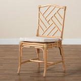 Rio Modern Wicker Fair Natural Brown Rattan Dining Chair