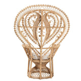 Princessa Modern Wicker Fair Natural Brown Rattan Peacock Accent Chair