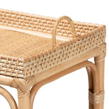 Lombok Modern Wicker Fair Natural Brown Rattan Console Table