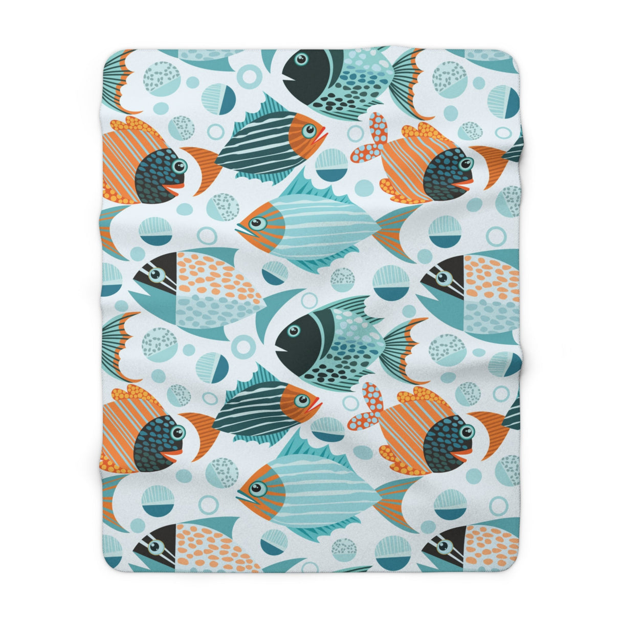 Tropical Fish Sherpa Fleece Blanket