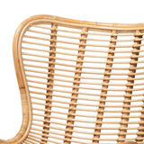 Colorado Modern Wicker Fair Natural Brown Rattan and Black Metal Accent Chair