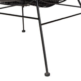 Colorado Modern Wicker Fair Black Rattan and Metal Accent Chair