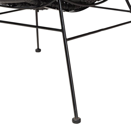 Colorado Modern Wicker Fair Black Rattan and Metal Accent Chair
