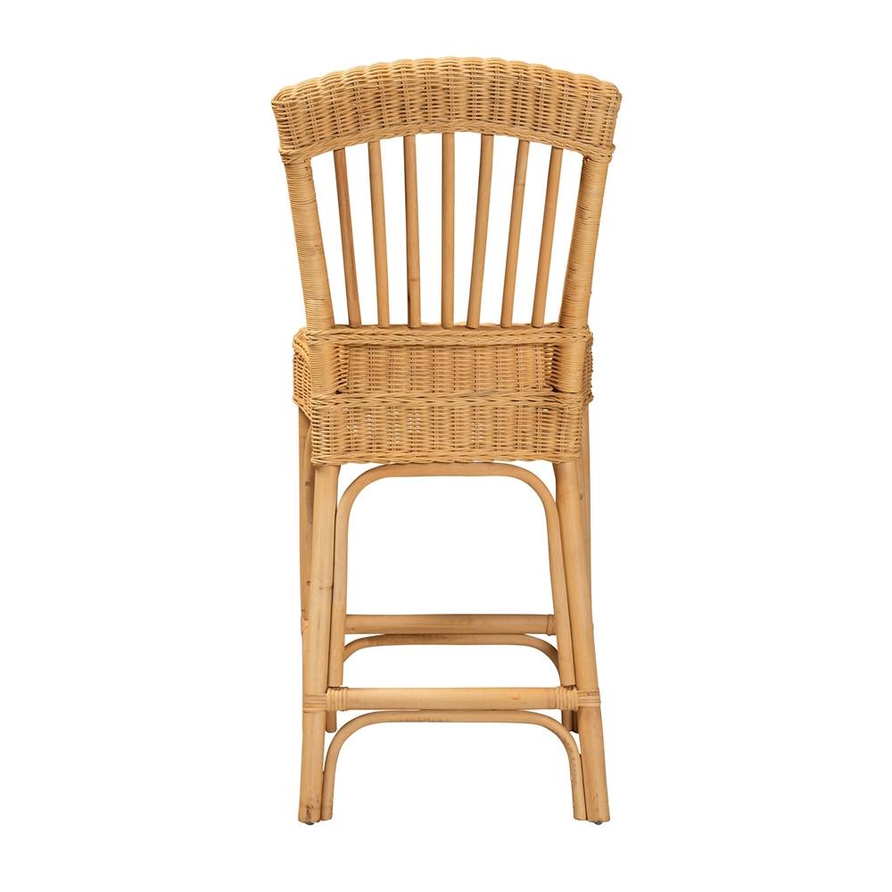 Barito Modern Wicker Fair Natural Rattan Counter Stool