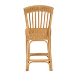 Barito Modern Wicker Fair Natural Rattan Counter Stool