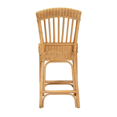 Barito Modern Wicker Fair Natural Rattan Counter Stool