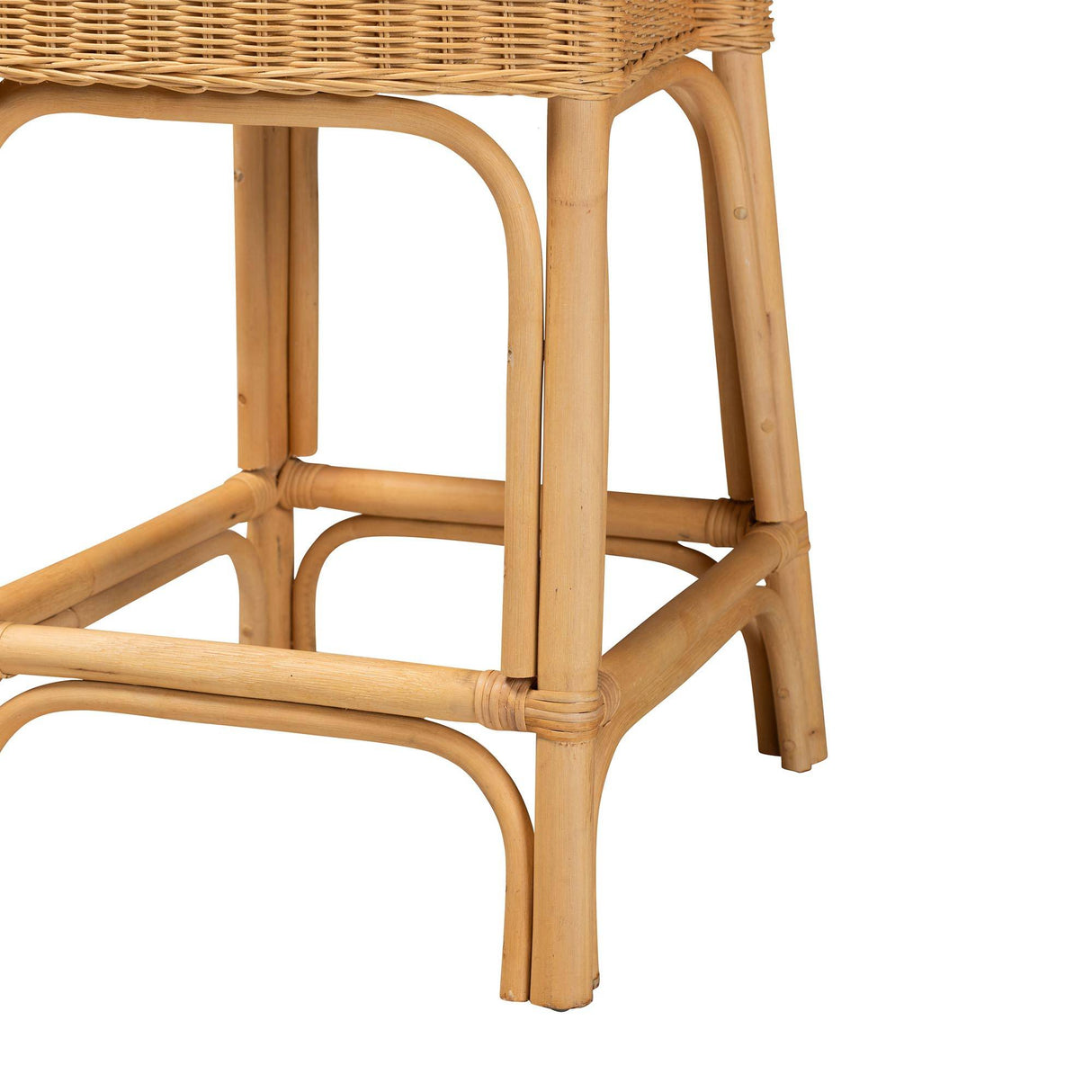 Barito Modern Wicker Fair Natural Rattan Counter Stool
