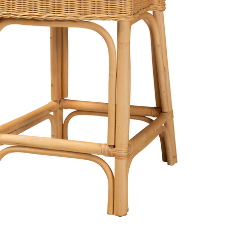Barito Modern Wicker Fair Natural Rattan Counter Stool