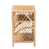 Baara Modern Wicker Fair Natural Brown Rattan Nightstand