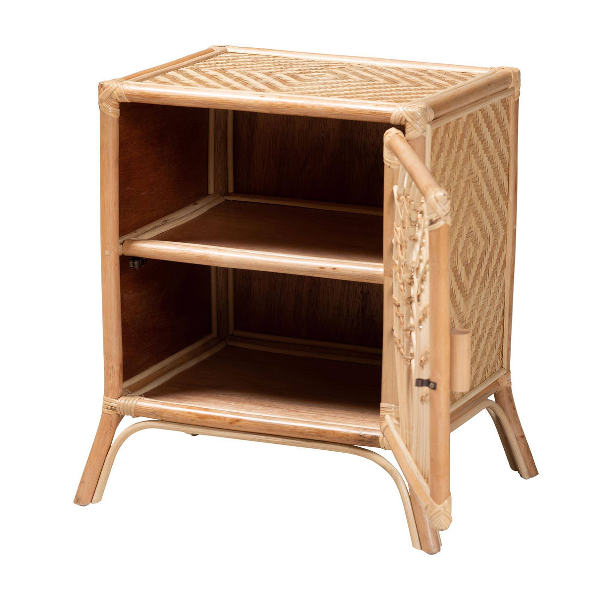 Danna Modern Wicker Fair Natural Brown Rattan Nightstand