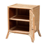 Danna Modern Wicker Fair Natural Brown Rattan Nightstand