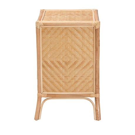 Danna Modern Wicker Fair Natural Brown Rattan Nightstand