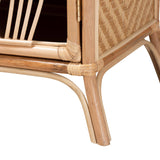 Danna Modern Wicker Fair Natural Brown Rattan Nightstand