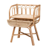 Panchali Modern Wicker Fair Natural Brown Rattan Nightstand