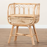 Panchali Modern Wicker Fair Natural Brown Rattan Nightstand