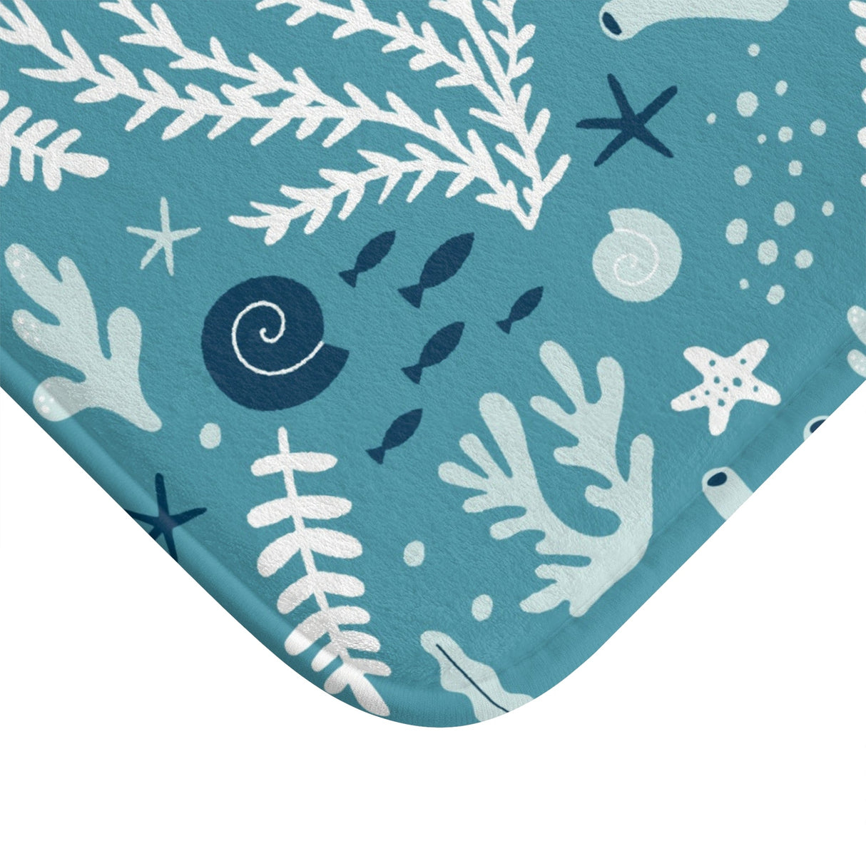 Aqua Coral Bath Mat
