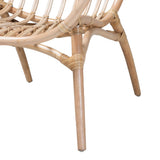 Bajo Modern Wicker Fair Natural Brown Rattan Arm Chair