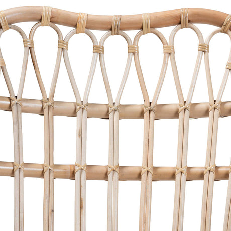 Bajo Modern Wicker Fair Natural Brown Rattan Arm Chair