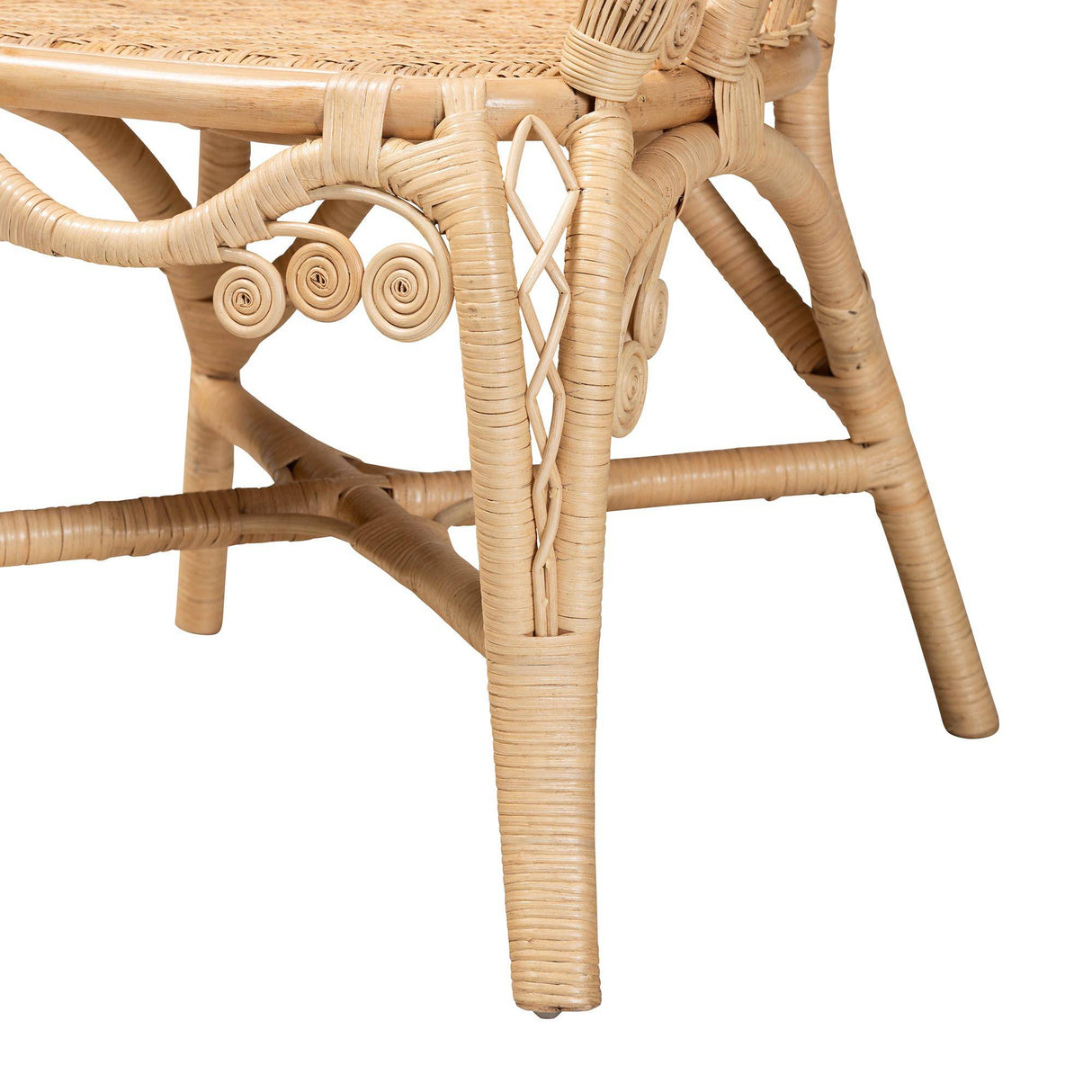 Ratu Modern Wicker Fair Natural Brown Rattan Accent Chair