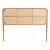 Lainer Modern Wicker Fair Natural Brown Finished Bayur Wood and Bamboo Queen Size Headboard
