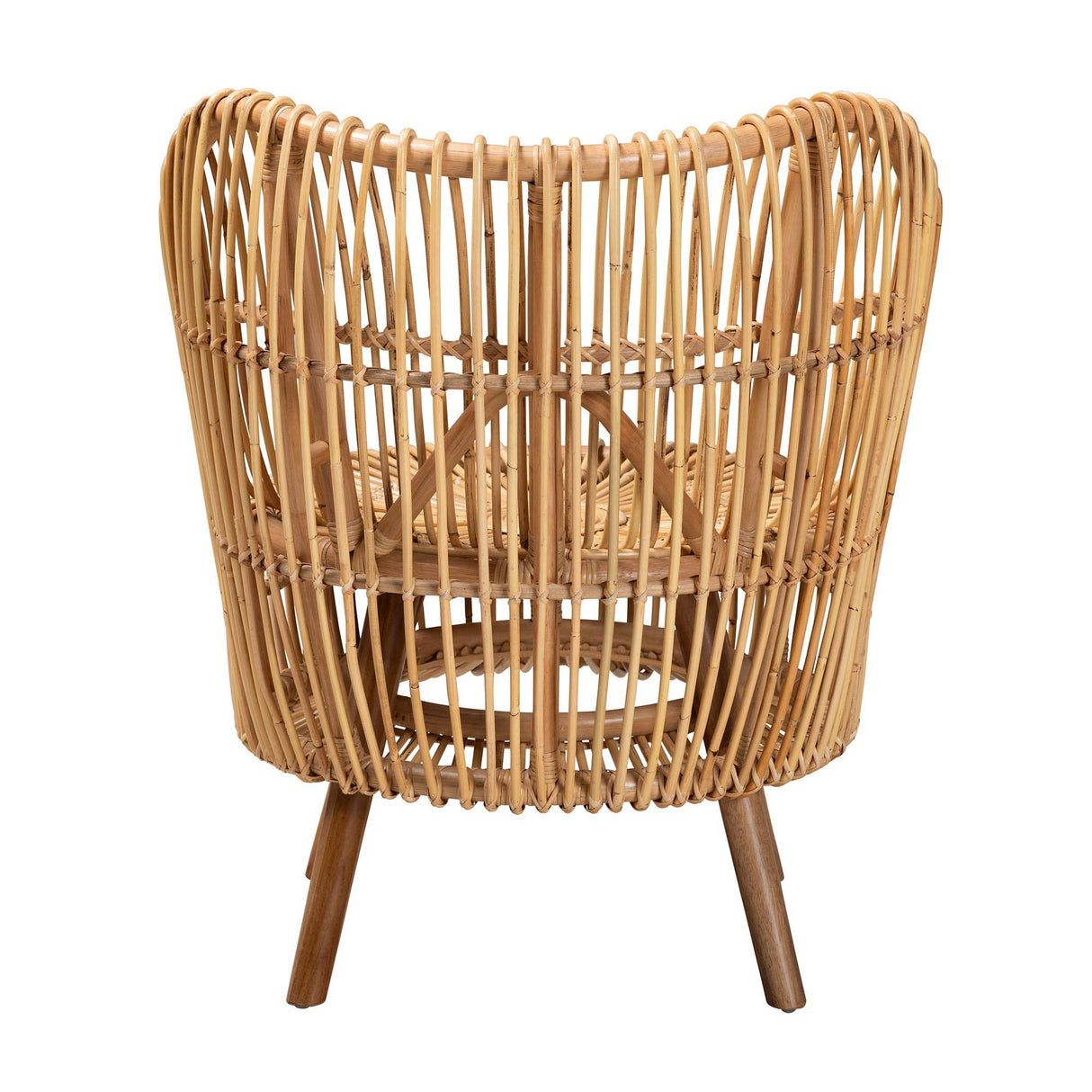 Nagoya Modern Wicker Fair Natural Rattan Wide Seat Lounge Chair