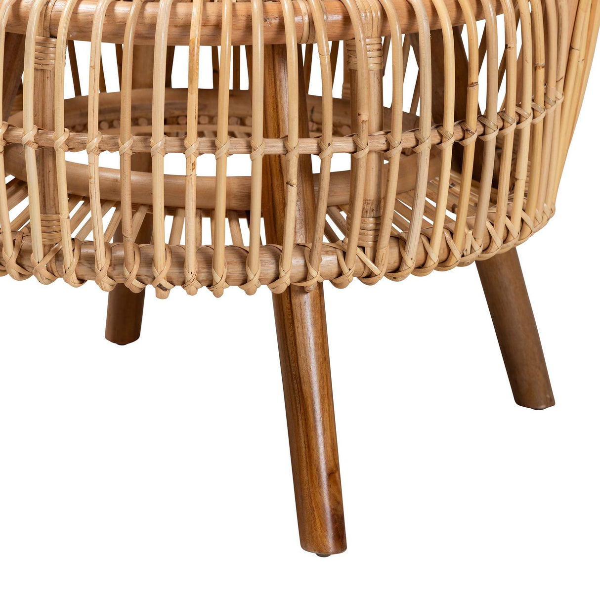 Nagoya Modern Wicker Fair Natural Rattan Wide Seat Lounge Chair