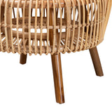 Nagoya Modern Wicker Fair Natural Rattan Wide Seat Lounge Chair