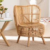 Nagoya Modern Wicker Fair Natural Rattan Wide Seat Lounge Chair