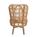 Nagoya Modern Wicker Fair Natural Rattan Tall Lounge Chair
