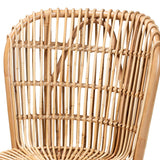 Nagoya Modern Wicker Fair Natural Rattan Tall Lounge Chair