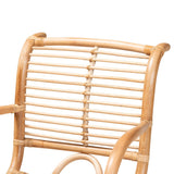 Seminyak Modern Wicker Fair Natural Rattan Lounge Chair