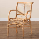 Seminyak Modern Wicker Fair Natural Rattan Lounge Chair