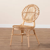 Iris Modern Wicker Fair Natural Brown Rattan Dining Chair