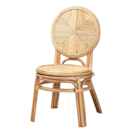 Carita Modern Wicker Fair Natural Brown Rattan 5-Piece Dining Set