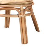 Carita Modern Wicker Fair Natural Brown Rattan Dining Chair