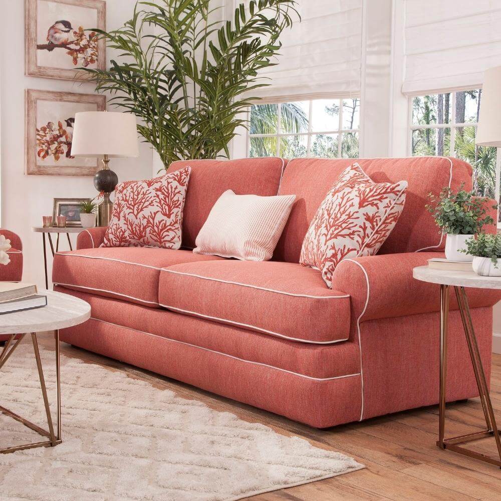 Coral Breeze Sofa and Pillows Set