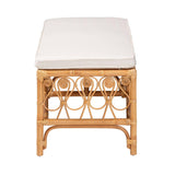 Ibiza Modern bohemian Natural Brown Rattan Bench