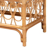Ibiza Modern bohemian Natural Brown Rattan Bench