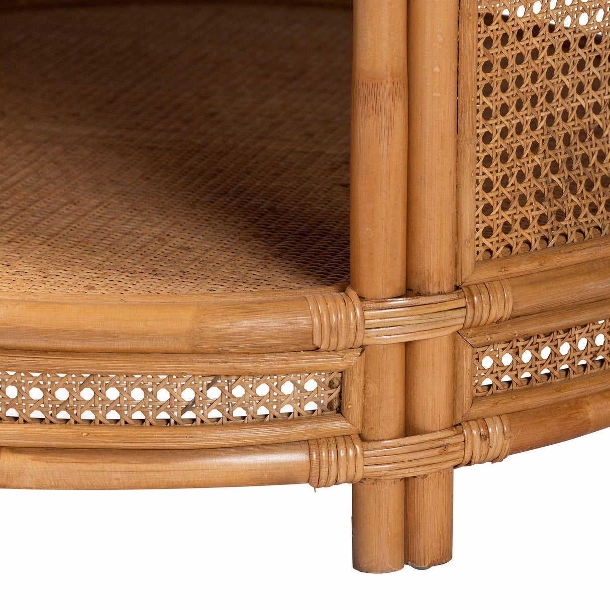 Louis Modern Wicker Fair Natural Brown Rattan Coffee Table
