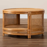 Louis Modern Wicker Fair Natural Brown Rattan Coffee Table