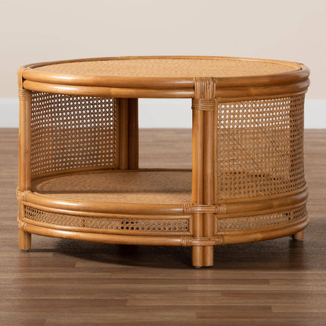 Louis Modern Wicker Fair Natural Brown Rattan Coffee Table