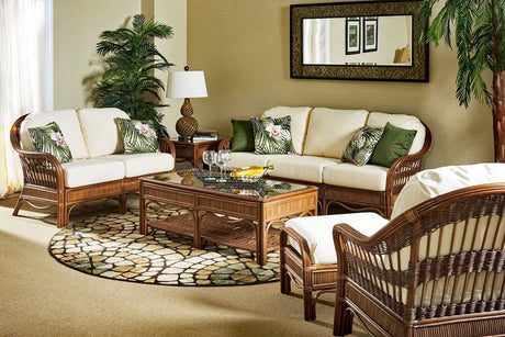 Bermuda Pecan Coffee Table by South Sea Rattan Model 1444
