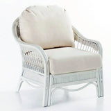 Sandy Key Indoor Whitewash Rattan Arm Chair by Wicker Fair
