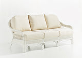 Bermuda Indoor Wicker Whitewash Queen Sleeper Sofa by South Sea Rattan Model 1416